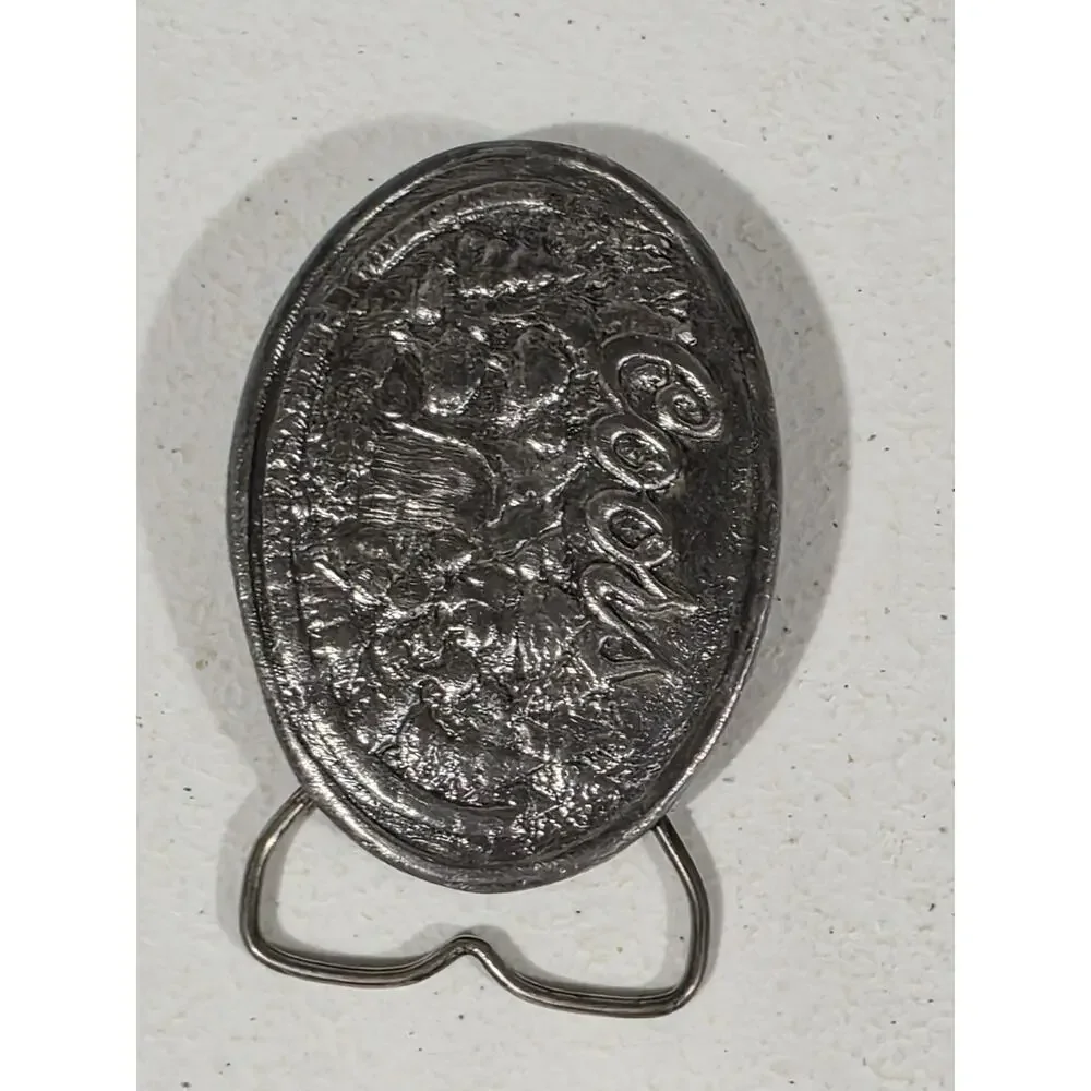 Vintage Coors Beer Rocky Mountain Waterfall Belt Buckle Bottle Opener Made USA